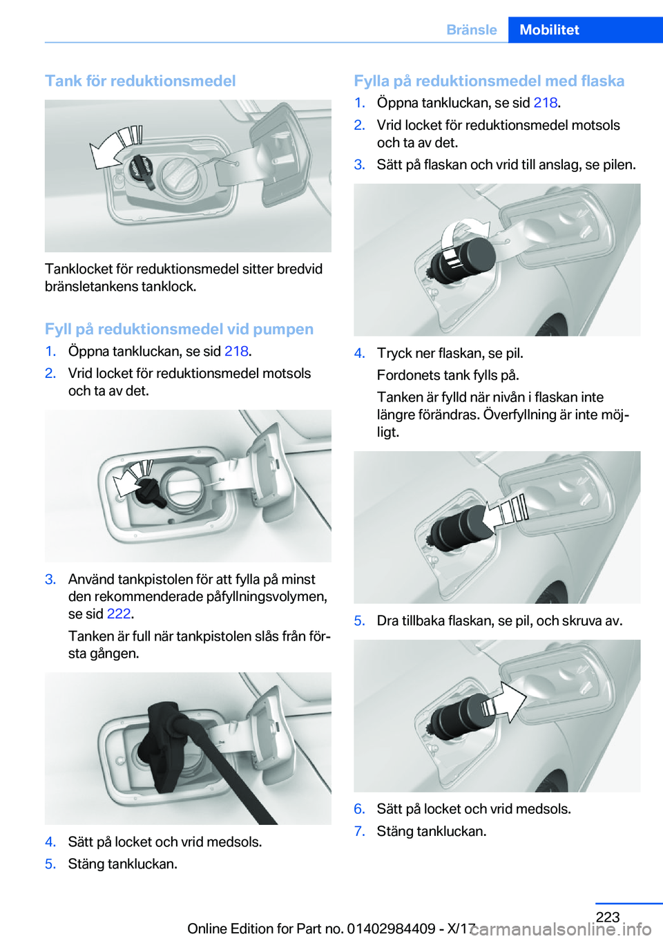 BMW 4 SERIES COUPE 2018  InstruktionsbÖcker (in Swedish) �T�a�n�k��f�