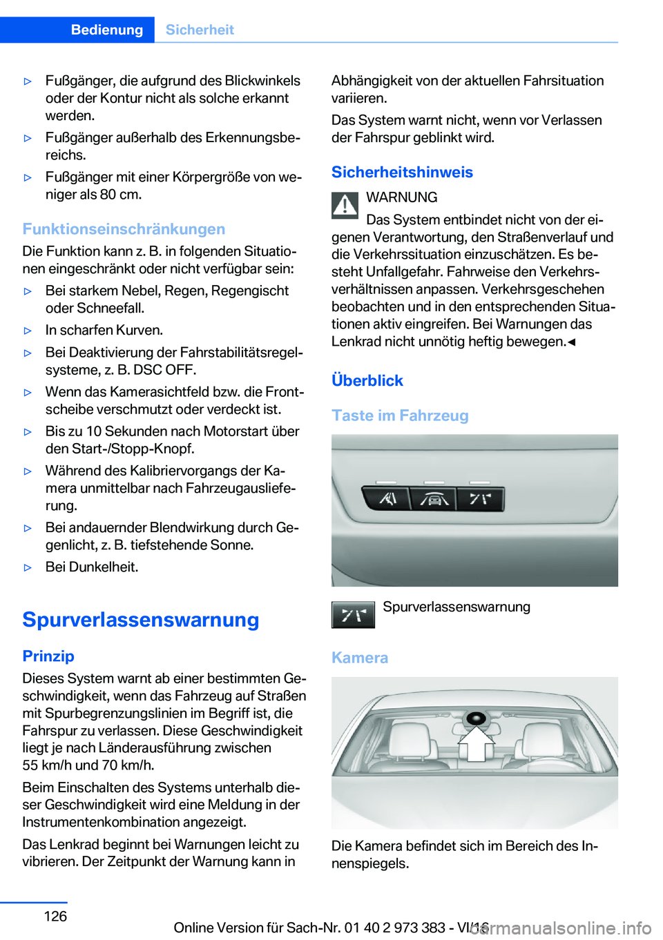 BMW 4 SERIES COUPE 2017  Betriebsanleitungen (in German) y�F�u�