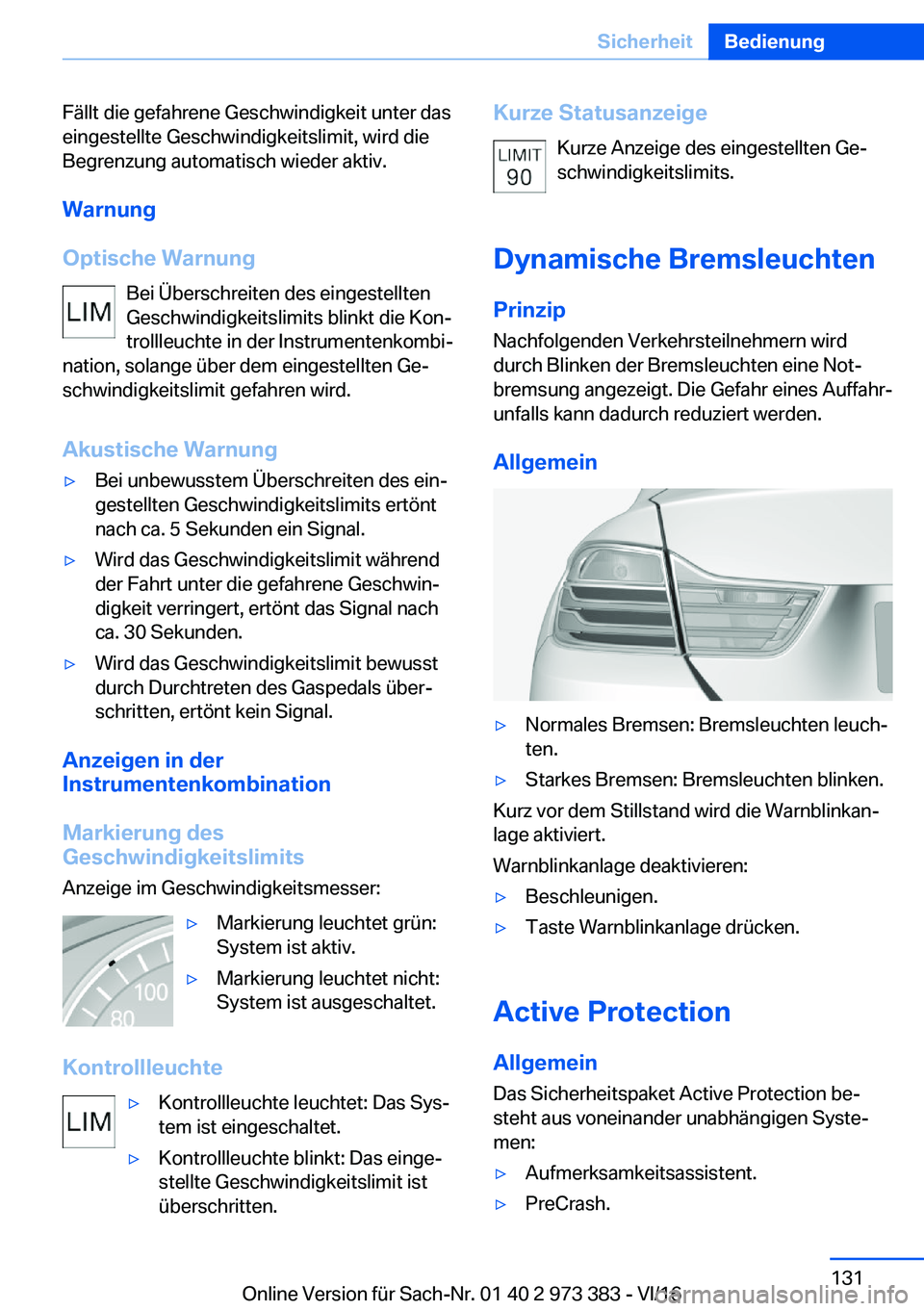 BMW 4 SERIES COUPE 2017  Betriebsanleitungen (in German) �F�