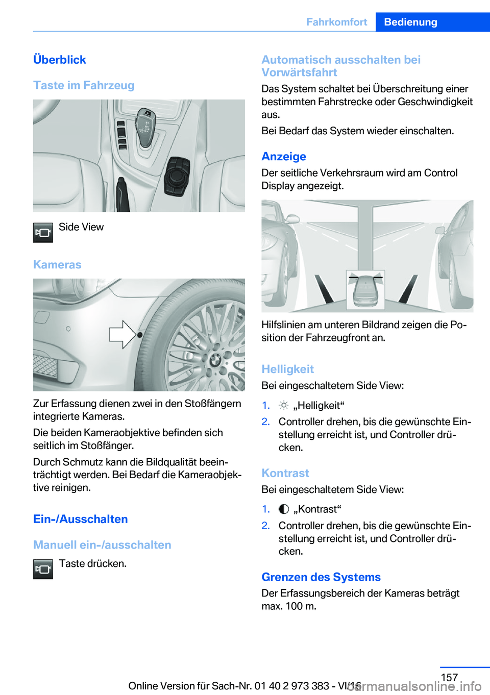 BMW 4 SERIES COUPE 2017  Betriebsanleitungen (in German) �