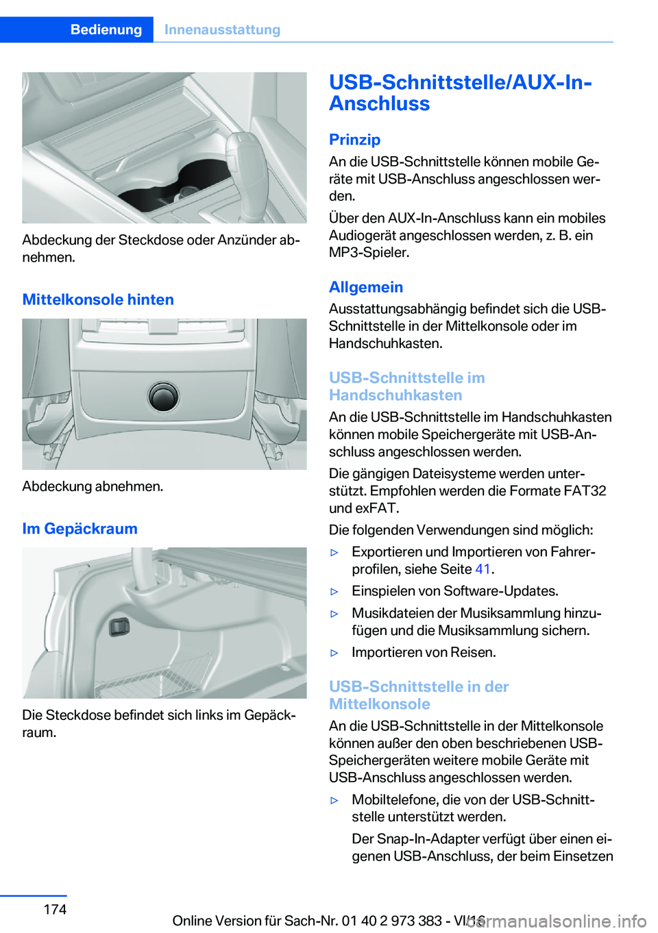 BMW 4 SERIES COUPE 2017  Betriebsanleitungen (in German) �A�b�d�e�c�k�u�n�g� �d�e�r� �S�t�e�c�k�d�o�s�e� �o�d�e�r� �A�n�z�