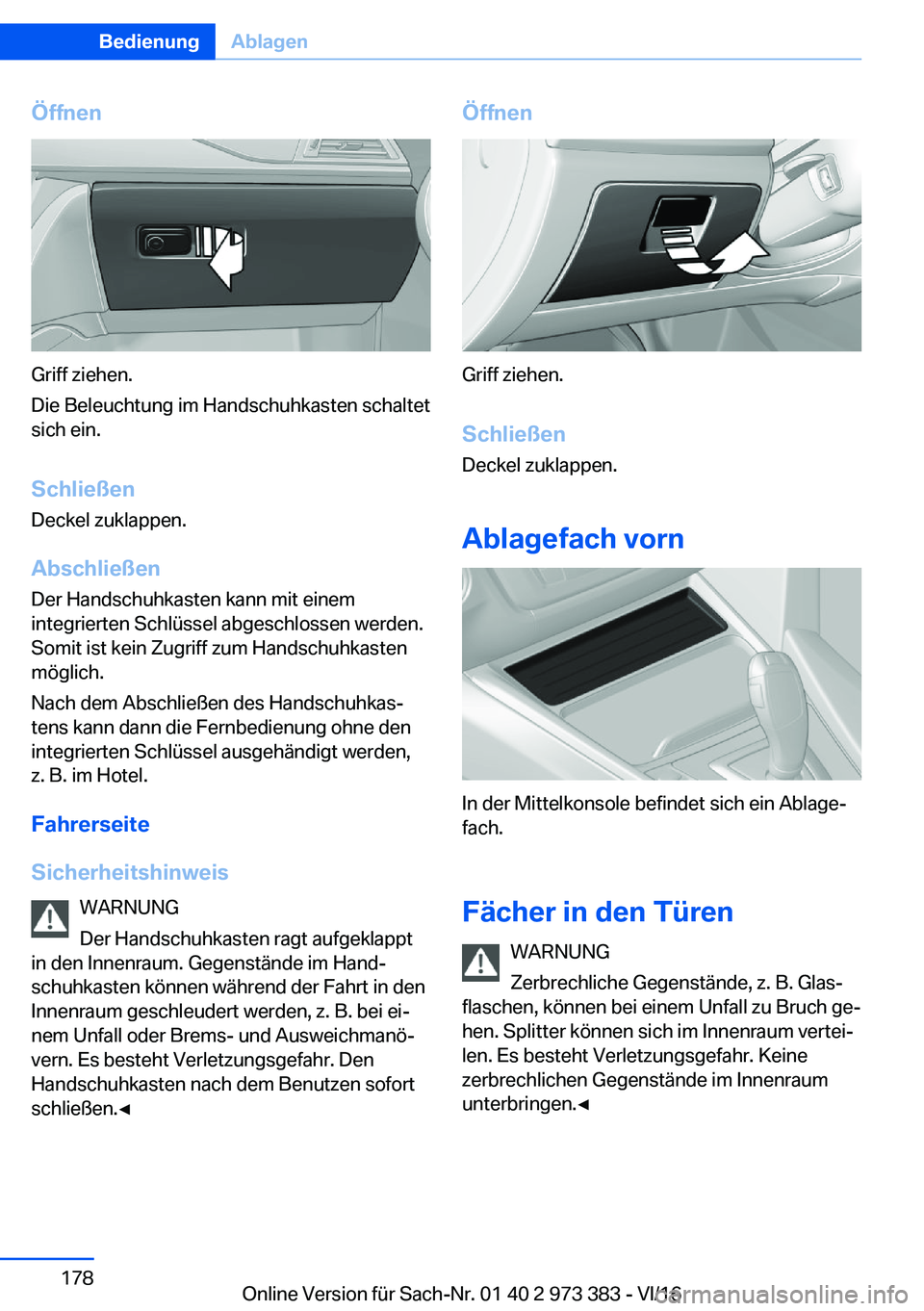 BMW 4 SERIES COUPE 2017  Betriebsanleitungen (in German) �