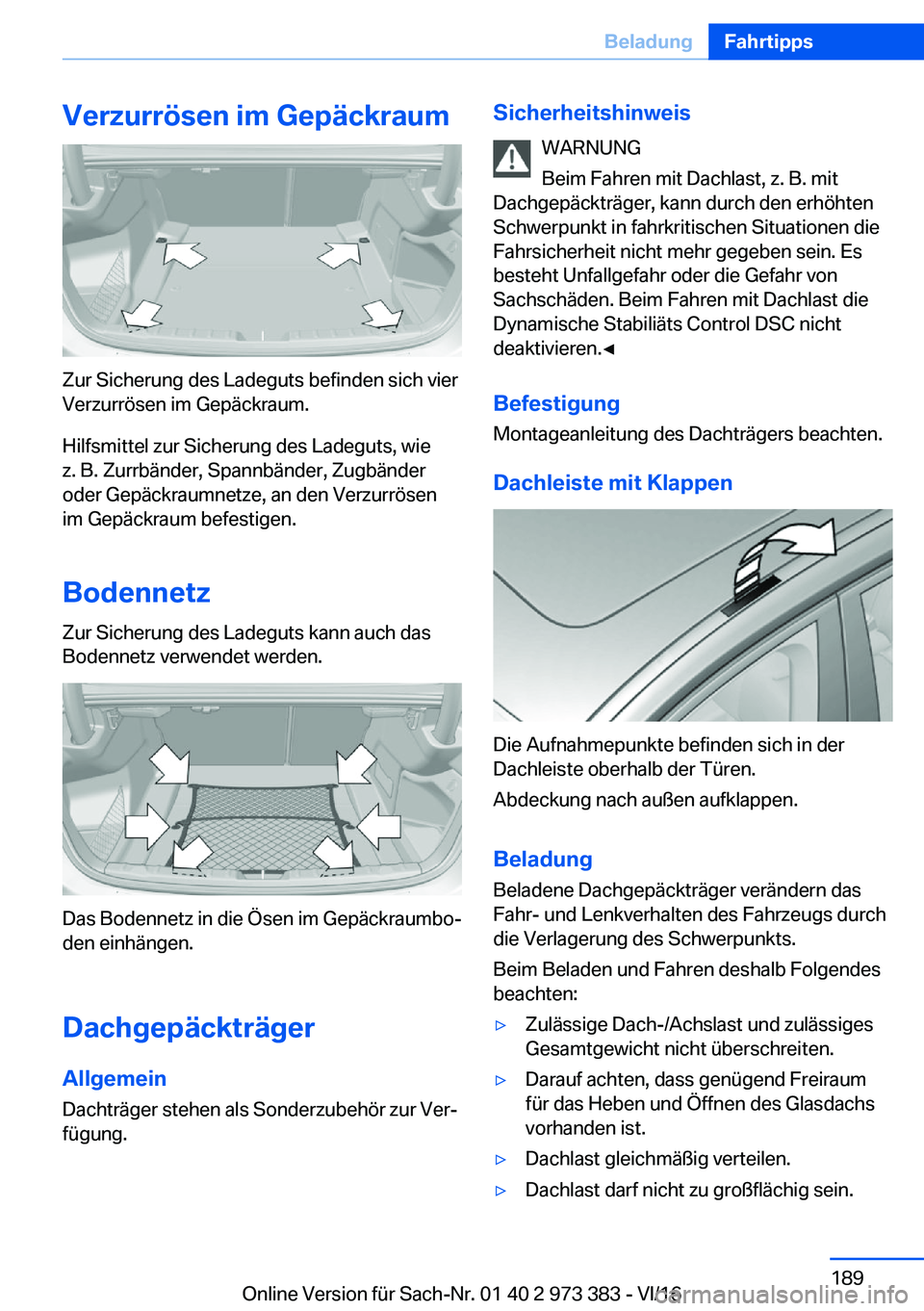 BMW 4 SERIES COUPE 2017  Betriebsanleitungen (in German) �V�e�r�z�u�r�r�