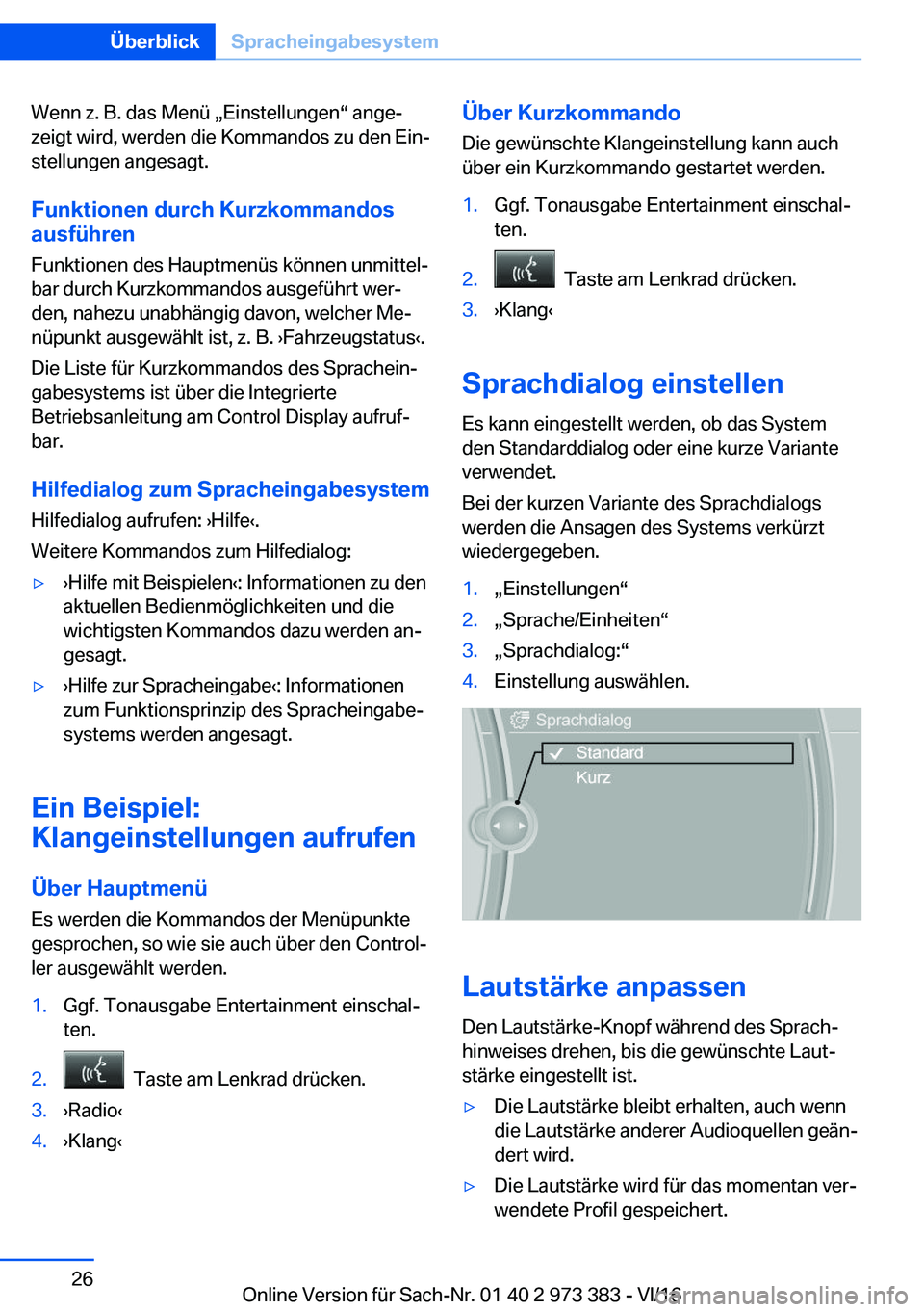 BMW 4 SERIES COUPE 2017  Betriebsanleitungen (in German) �W�e�n�n� �z�.� �B�.� �d�a�s� �M�e�n�
