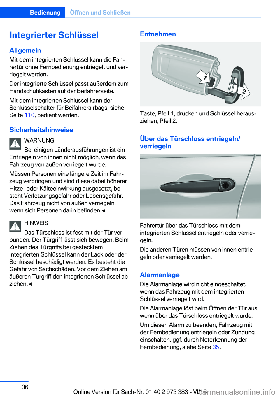 BMW 4 SERIES COUPE 2017  Betriebsanleitungen (in German) �I�n�t�e�g�r�i�e�r�t�e�r��S�c�h�l�