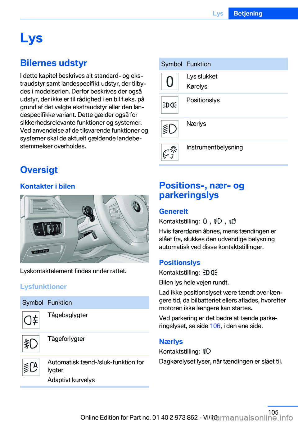BMW 4 SERIES COUPE 2017  InstruktionsbØger (in Danish) �L�y�s�B�i�l�e�r�n�e�s��u�d�s�t�y�r�I� �d�e�t�t�e� �k�a�p�i�t�e�l� �b�e�s�k�r�i�v�e�s� �a�l�t� �s�t�a�n�d�a�r�d�-� �o�g� �e�k�sj
�t�r�a�u�d�s�t�y�r� �s�a�m�t� �l�a�n�d�e�s�p�e�c�i�f�i�k�t� �u�d�s�t�