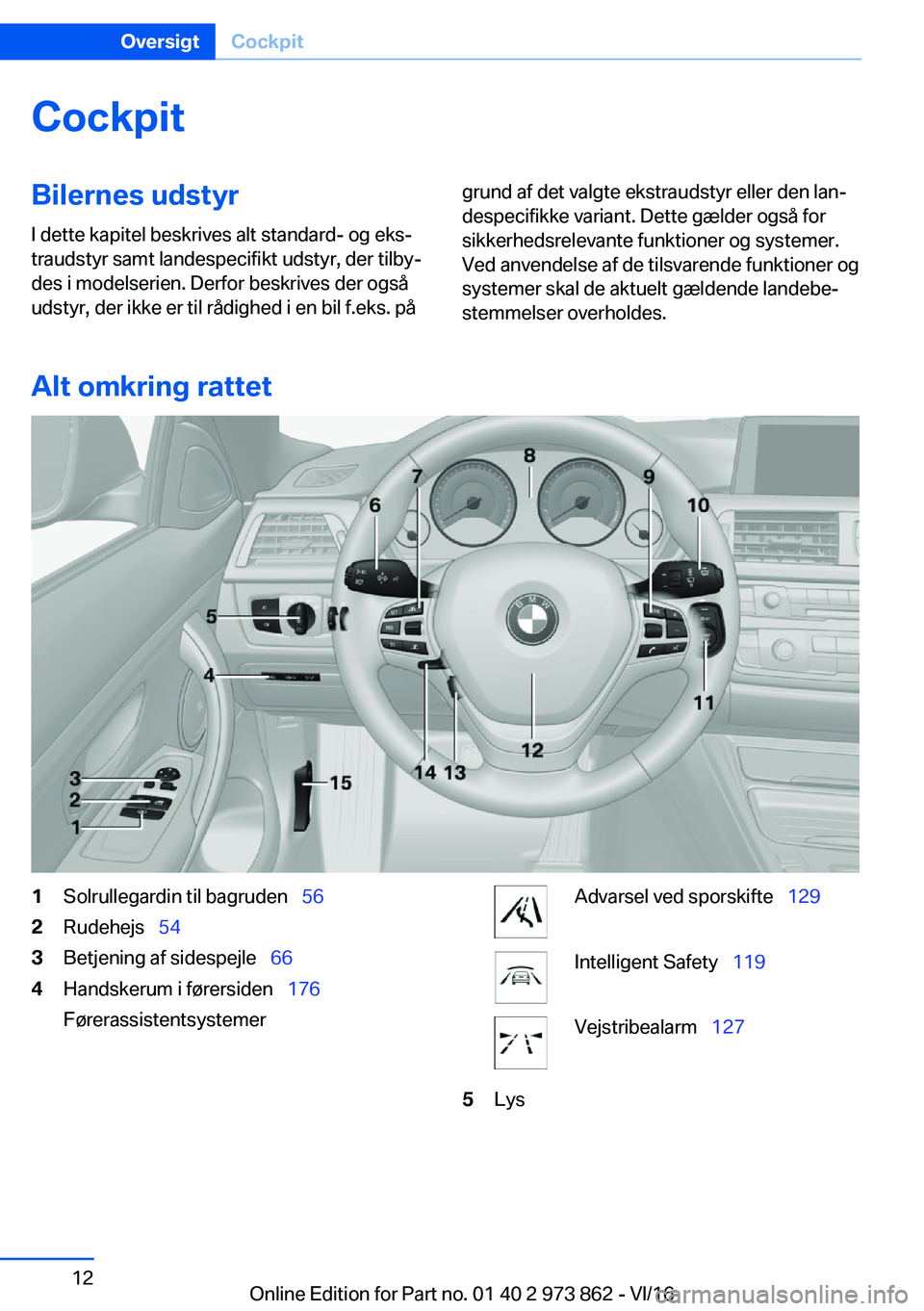 BMW 4 SERIES COUPE 2017  InstruktionsbØger (in Danish) �C�o�c�k�p�i�t�B�i�l�e�r�n�e�s��u�d�s�t�y�r
�I� �d�e�t�t�e� �k�a�p�i�t�e�l� �b�e�s�k�r�i�v�e�s� �a�l�t� �s�t�a�n�d�a�r�d�-� �o�g� �e�k�sj
�t�r�a�u�d�s�t�y�r� �s�a�m�t� �l�a�n�d�e�s�p�e�c�i�f�i�k�t� 