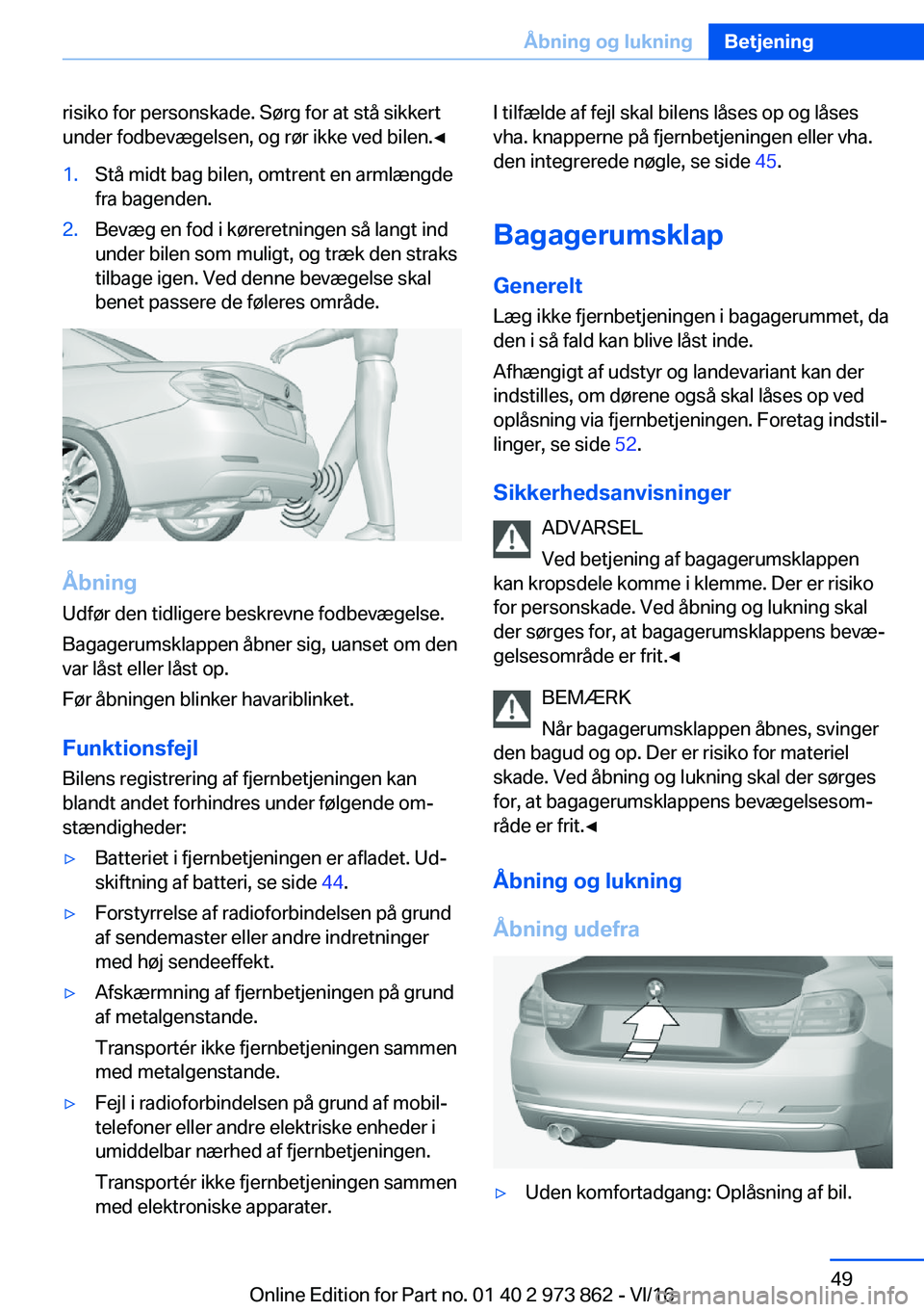 BMW 4 SERIES COUPE 2017  InstruktionsbØger (in Danish) �r�i�s�i�k�o� �f�o�r� �p�e�r�s�o�n�s�k�a�d�e�.� �S�