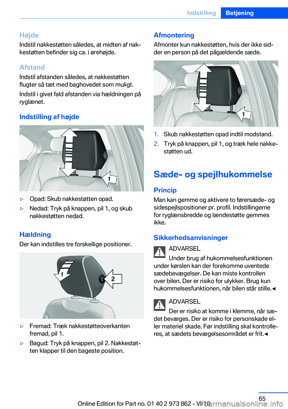 BMW 4 SERIES COUPE 2017  InstruktionsbØger (in Danish) �H�