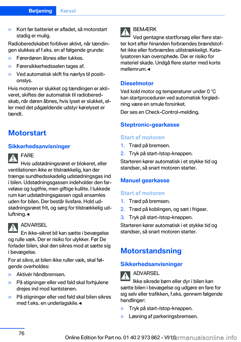 BMW 4 SERIES COUPE 2017  InstruktionsbØger (in Danish) 'y�K�o�r�t� �f�