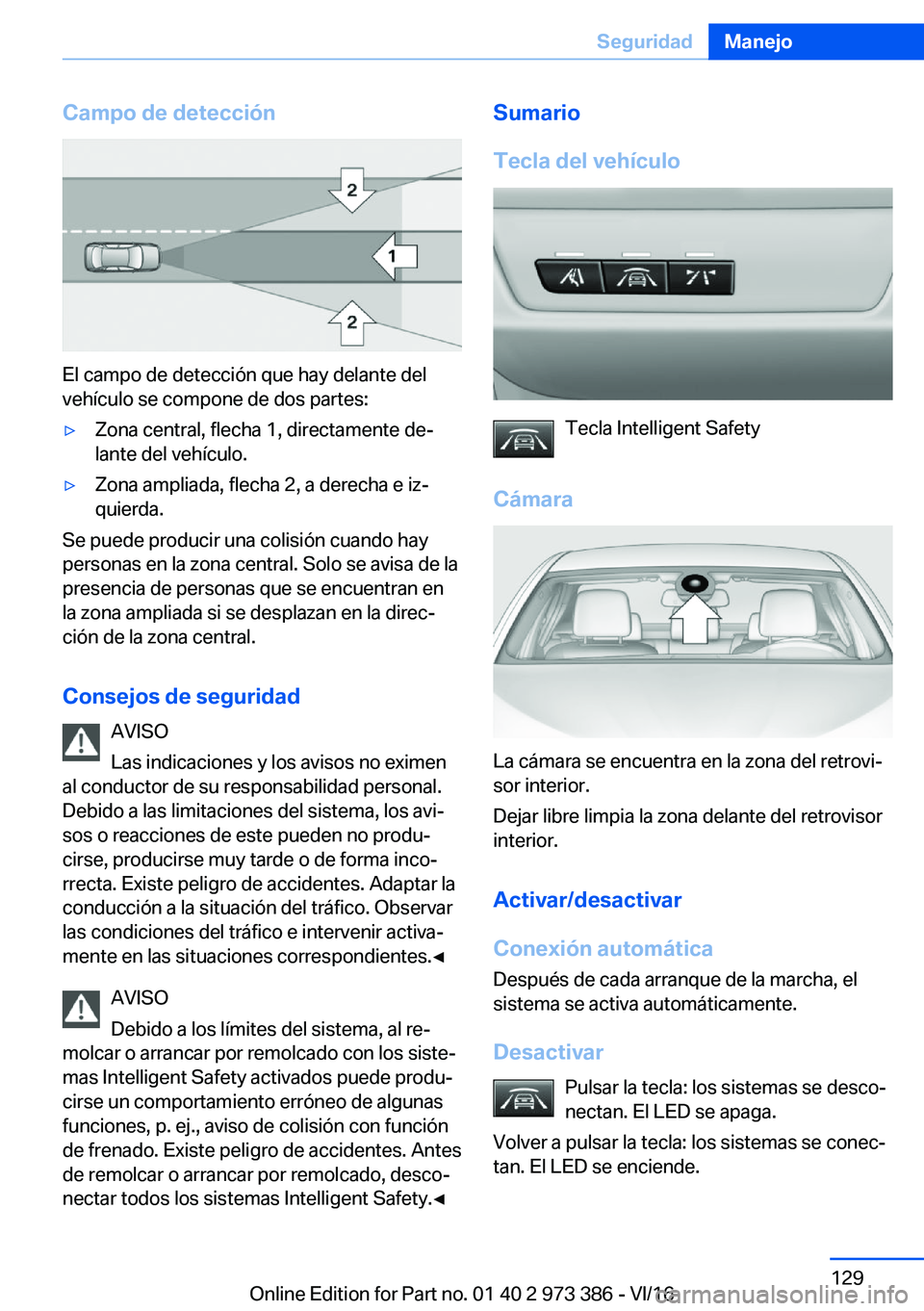 BMW 4 SERIES COUPE 2017  Manuales de Empleo (in Spanish) �C�a�m�p�o��d�e��d�e�t�e�c�c�i�