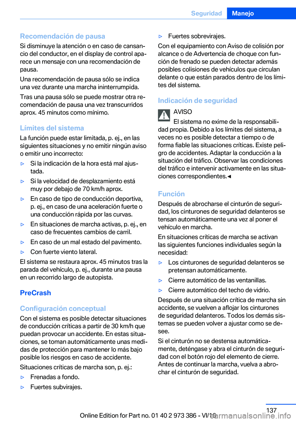 BMW 4 SERIES COUPE 2017  Manuales de Empleo (in Spanish) �R�e�c�o�m�e�n�d�a�c�i�