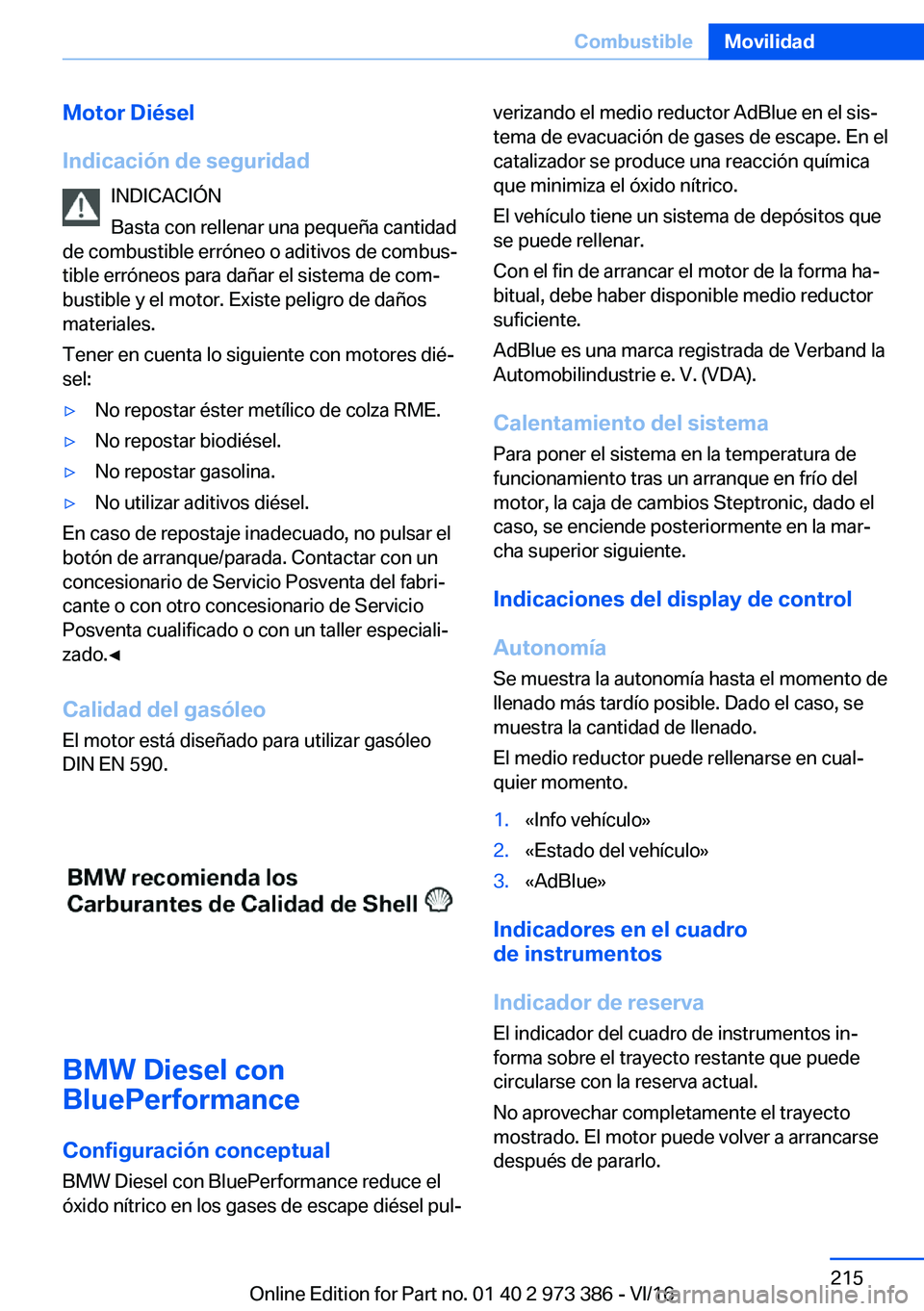 BMW 4 SERIES COUPE 2017  Manuales de Empleo (in Spanish) �M�o�t�o�r��D�i�