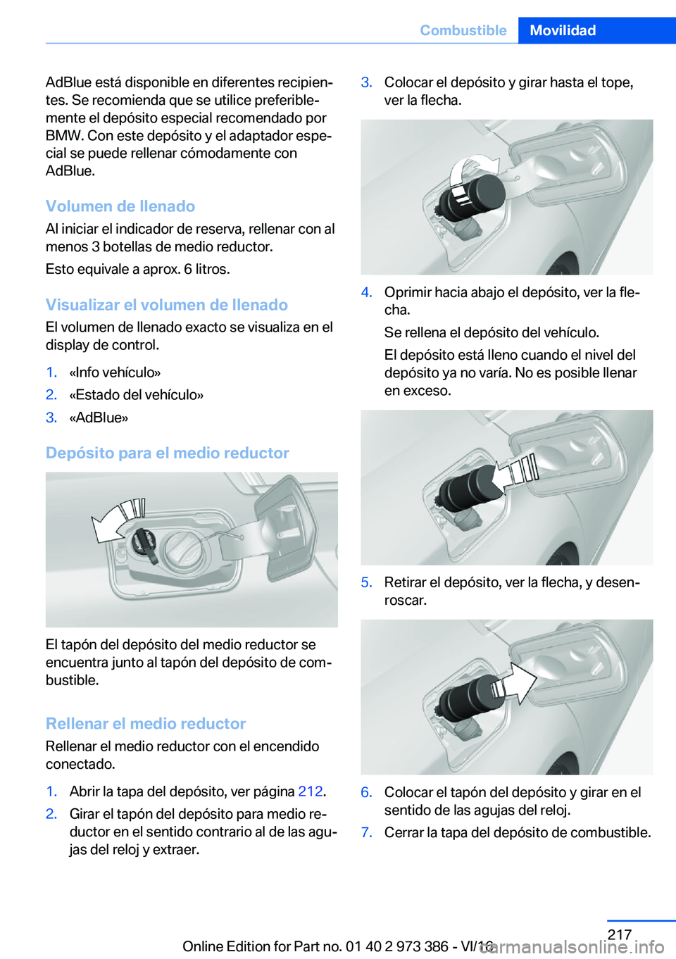 BMW 4 SERIES COUPE 2017  Manuales de Empleo (in Spanish) �A�d�B�l�u�e� �e�s�t�