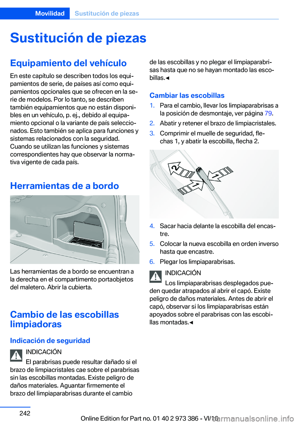 BMW 4 SERIES COUPE 2017  Manuales de Empleo (in Spanish) �S�u�s�t�i�t�u�c�i�