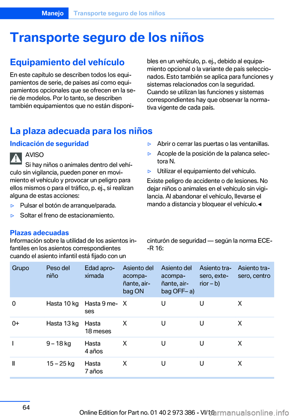 BMW 4 SERIES COUPE 2017  Manuales de Empleo (in Spanish) �T�r�a�n�s�p�o�r�t�e��s�e�g�u�r�o��d�e��l�o�s��n�i�