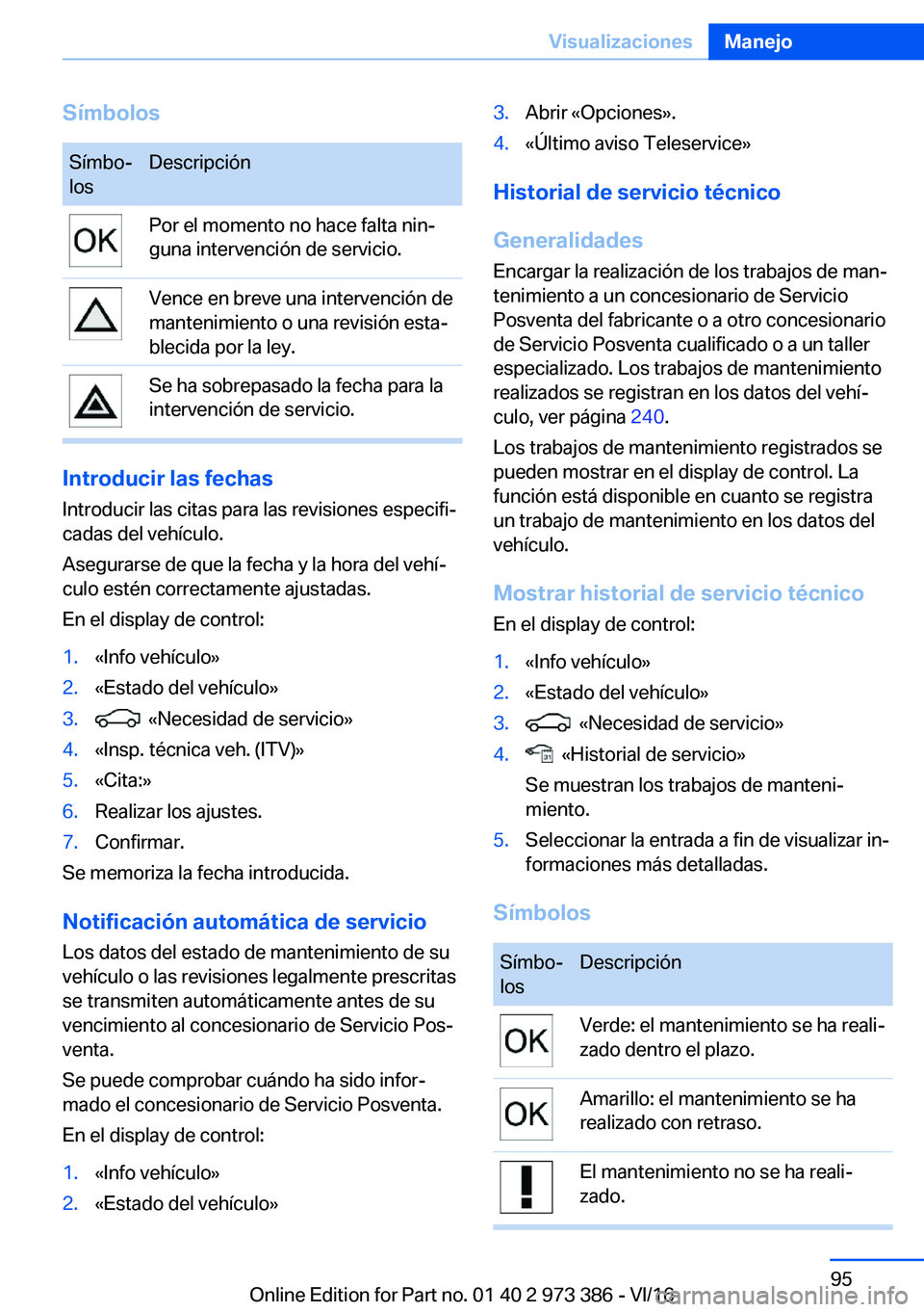BMW 4 SERIES COUPE 2017  Manuales de Empleo (in Spanish) �S�
