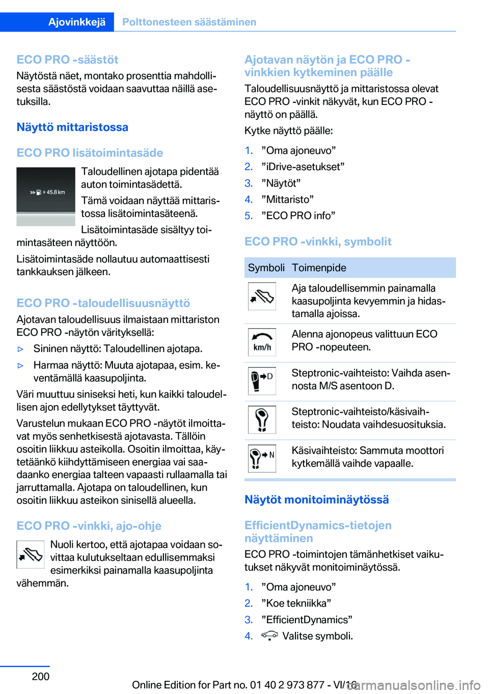 BMW 4 SERIES COUPE 2017  Omistajan Käsikirja (in Finnish) �E�C�O��P�R�O��-�s�