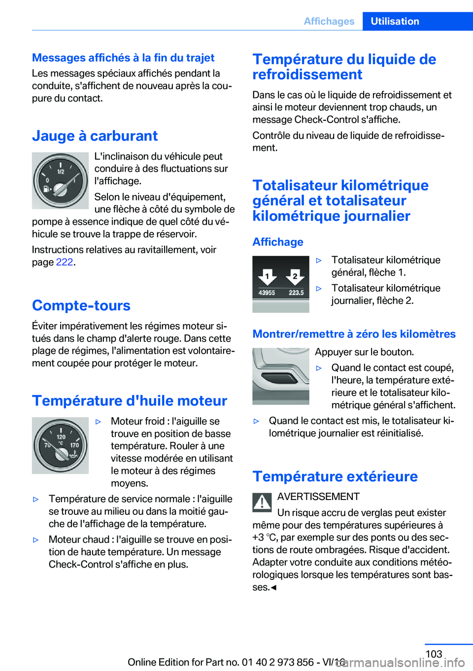BMW 4 SERIES COUPE 2017  Notices Demploi (in French) �M�e�s�s�a�g�e�s��a�f�f�i�c�h�é�s��