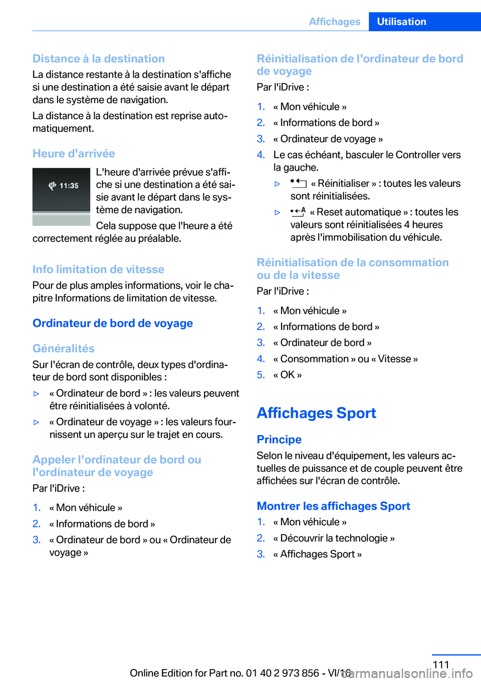 BMW 4 SERIES COUPE 2017  Notices Demploi (in French) �D�i�s�t�a�n�c�e��