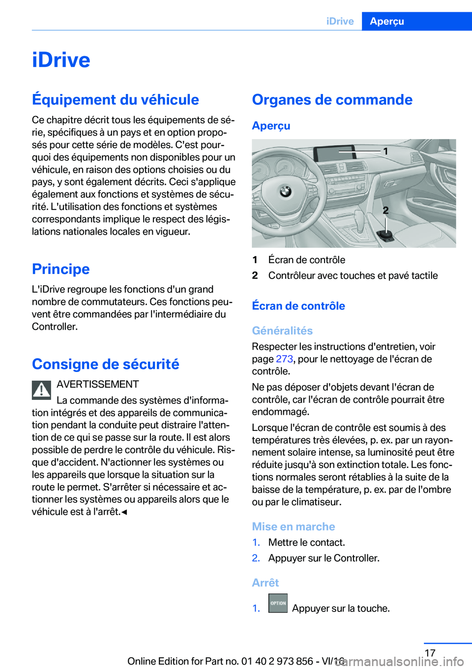 BMW 4 SERIES COUPE 2017  Notices Demploi (in French) �i�D�r�i�v�e�