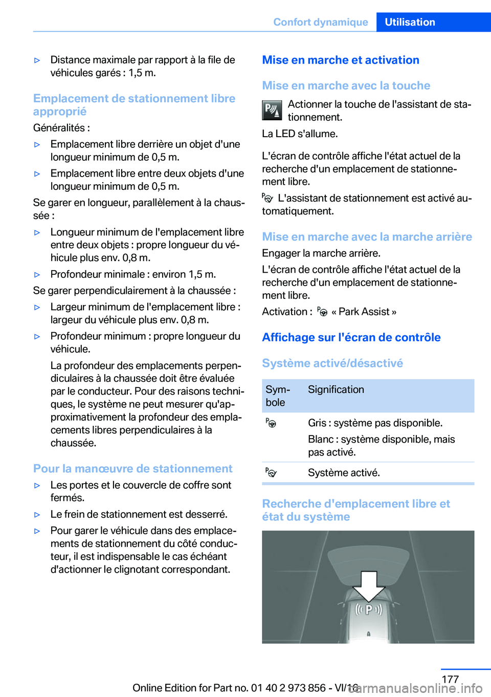 BMW 4 SERIES COUPE 2017  Notices Demploi (in French) 'y�D�i�s�t�a�n�c�e� �m�a�x�i�m�a�l�e� �p�a�r� �r�a�p�p�o�r�t� �