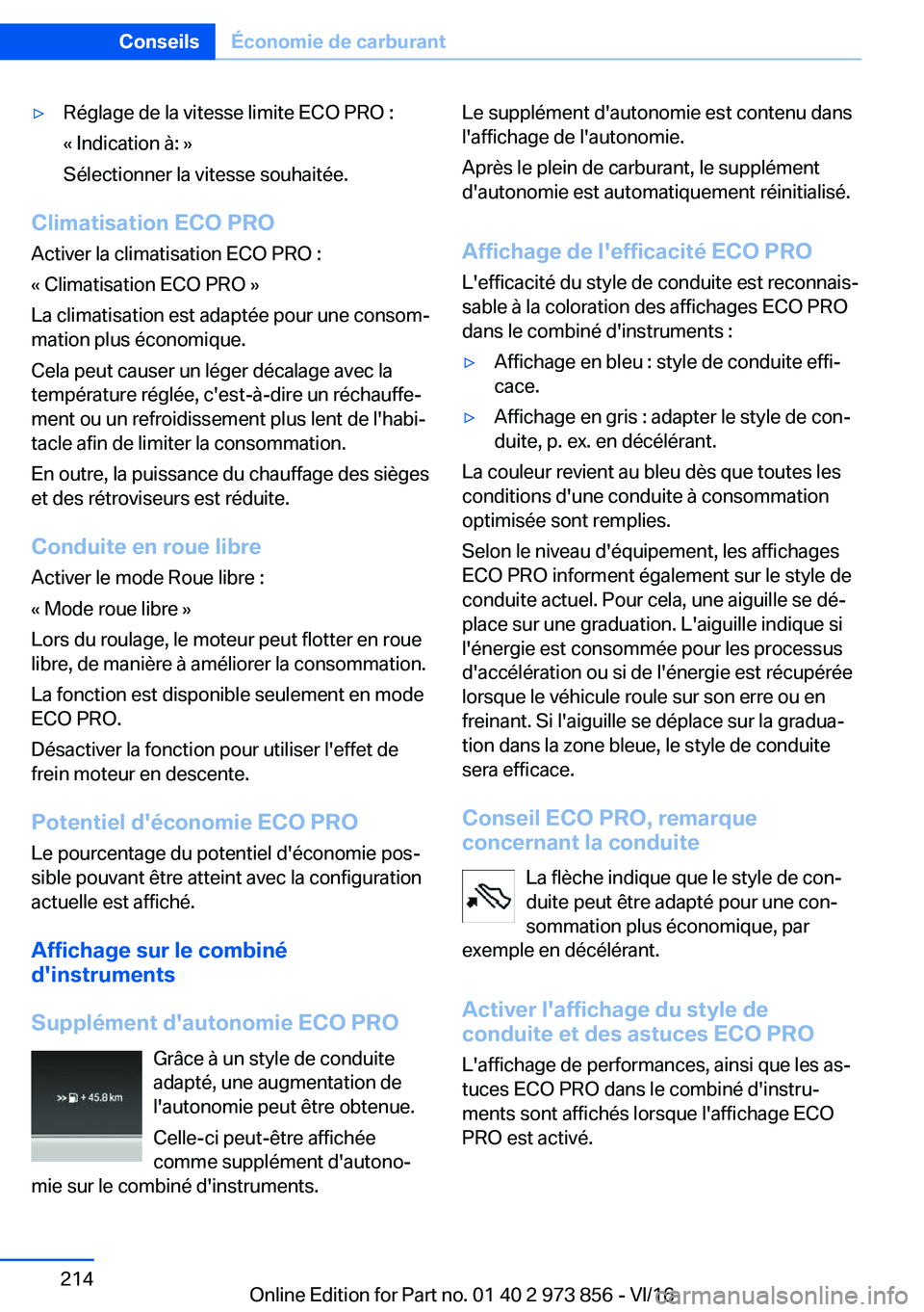 BMW 4 SERIES COUPE 2017  Notices Demploi (in French) 'y�R�é�g�l�a�g�e� �d�e� �l�a� �v�i�t�e�s�s�e� �l�i�m�i�t�e� �E�C�O� �P�R�O� �:�k� �I�n�d�i�c�a�t�i�o�n� �