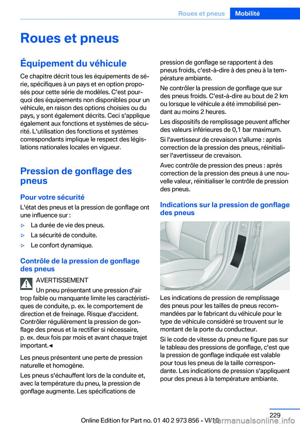 BMW 4 SERIES COUPE 2017  Notices Demploi (in French) �R�o�u�e�s��e�t��p�n�e�u�s�