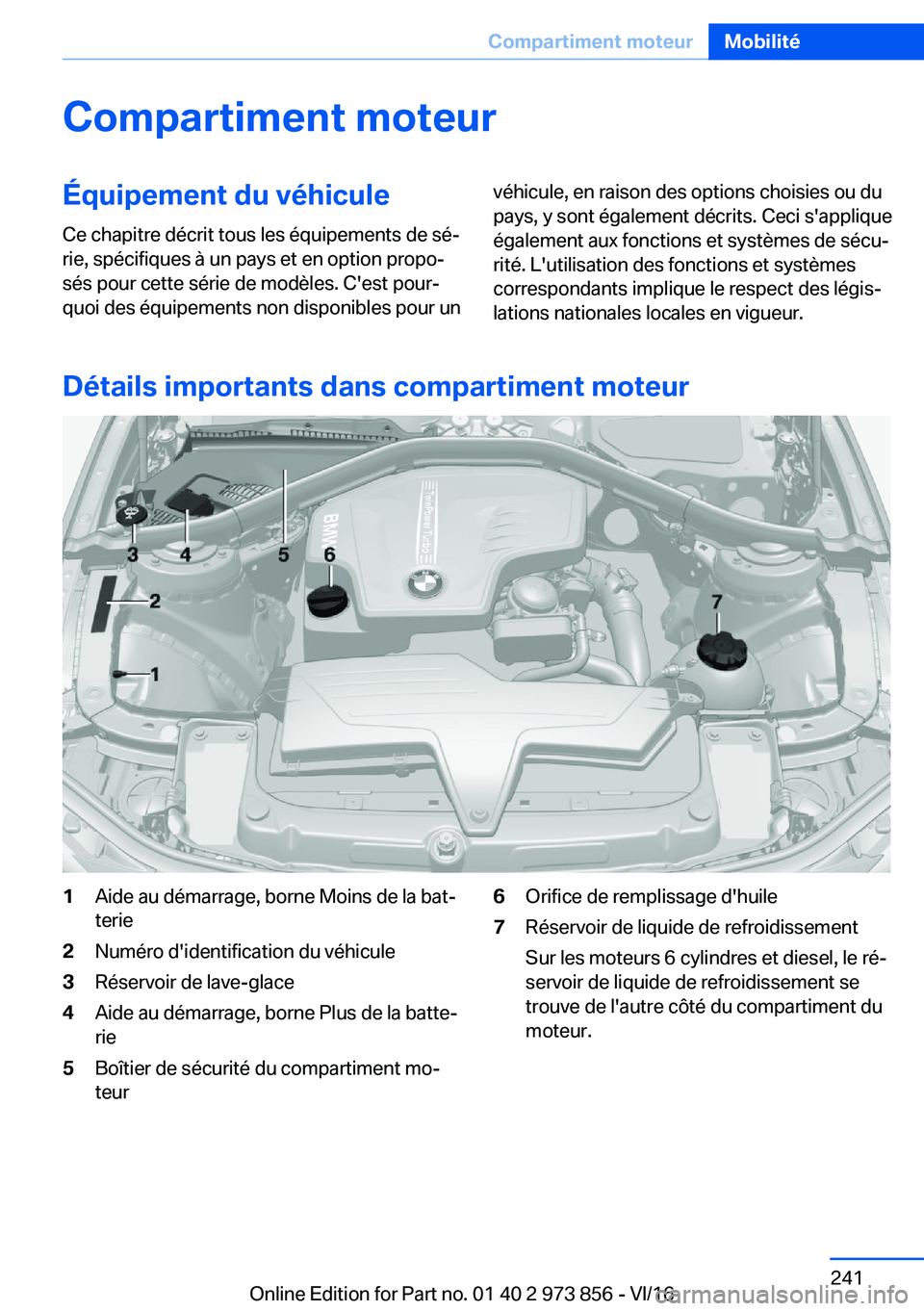 BMW 4 SERIES COUPE 2017  Notices Demploi (in French) �C�o�m�p�a�r�t�i�m�e�n�t��m�o�t�e�u�r�