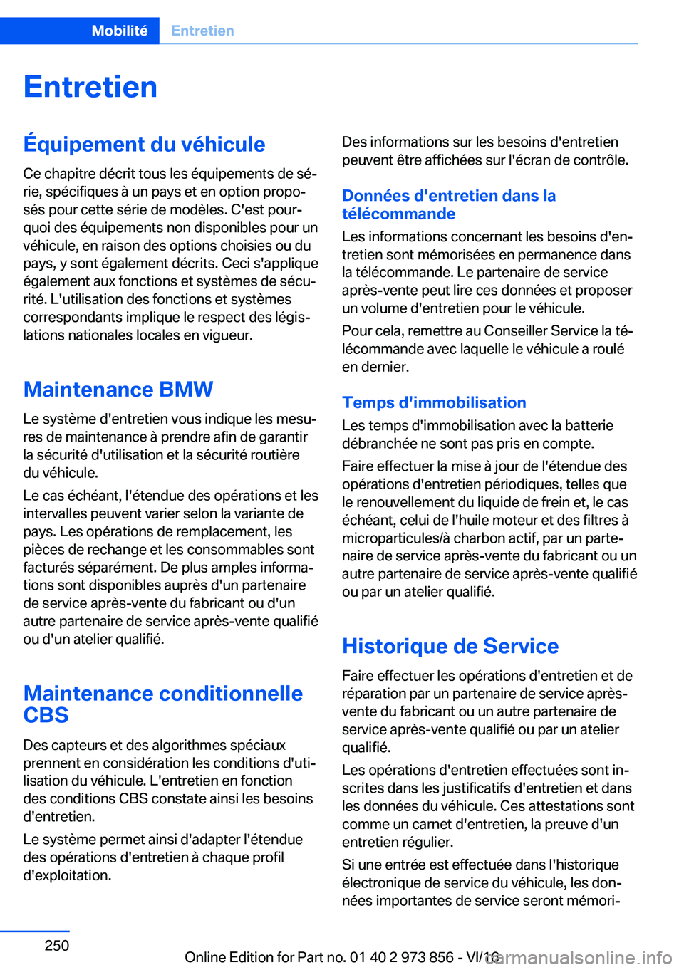 BMW 4 SERIES COUPE 2017  Notices Demploi (in French) �E�n�t�r�e�t�i�e�n�