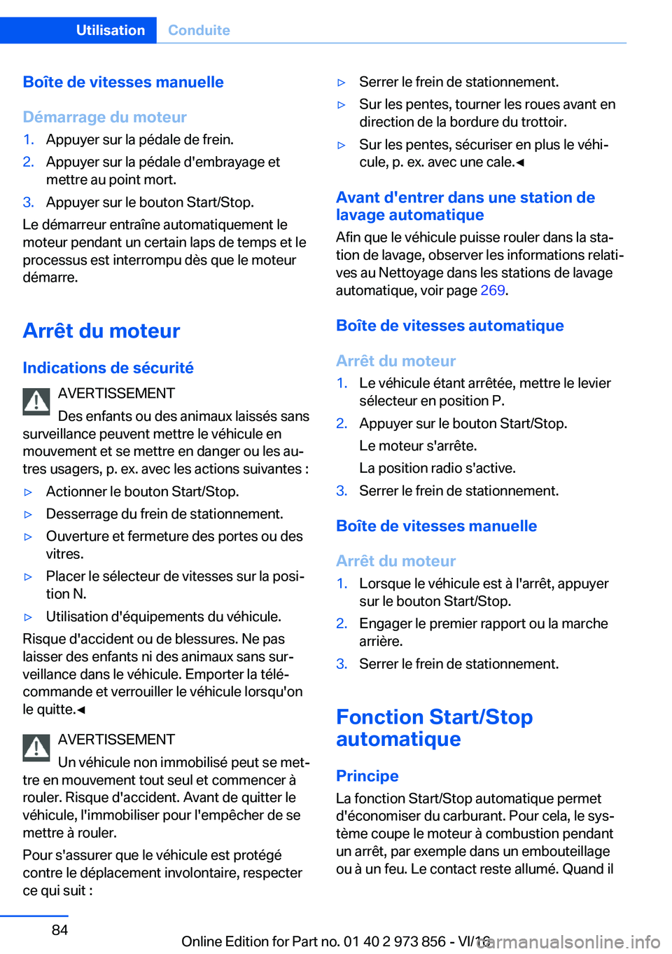 BMW 4 SERIES COUPE 2017  Notices Demploi (in French) �B�o�