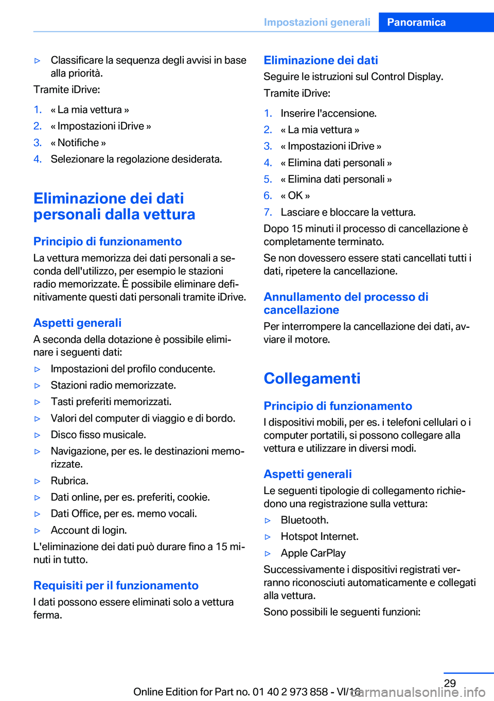 BMW 4 SERIES COUPE 2017  Libretti Di Uso E manutenzione (in Italian) 'y�C�l�a�s�s�i�f�i�c�a�r�e� �l�a� �s�e�q�u�e�n�z�a� �d�e�g�l�i� �a�v�v�i�s�i� �i�n� �b�a�s�e�a�l�l�a� �p�r�i�o�r�i�t�