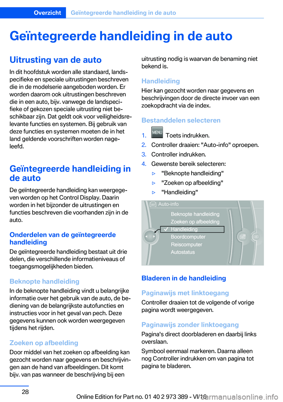 BMW 4 SERIES COUPE 2017  Instructieboekjes (in Dutch) �G�e�