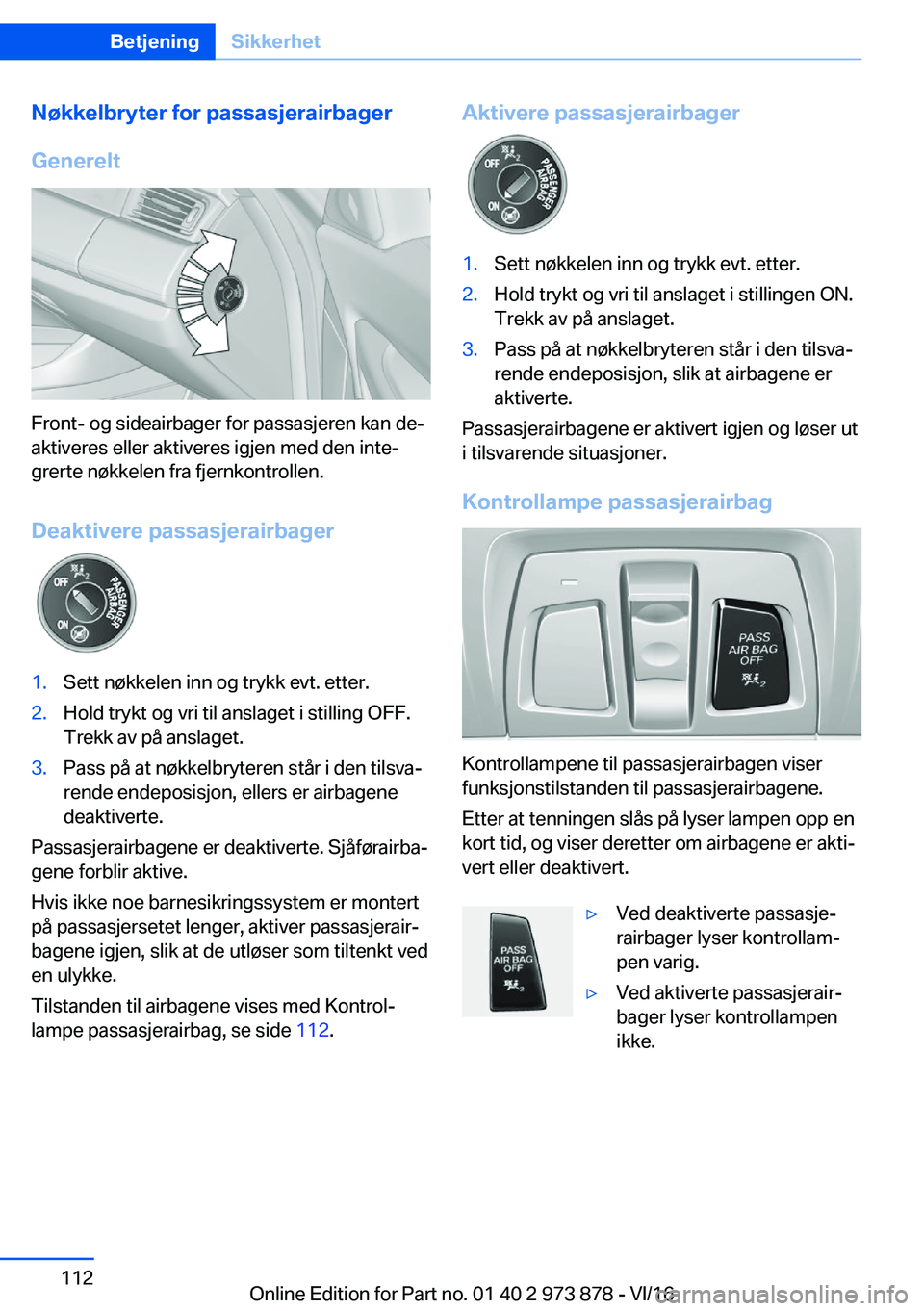 BMW 4 SERIES COUPE 2017  InstruksjonsbØker (in Norwegian) �N�