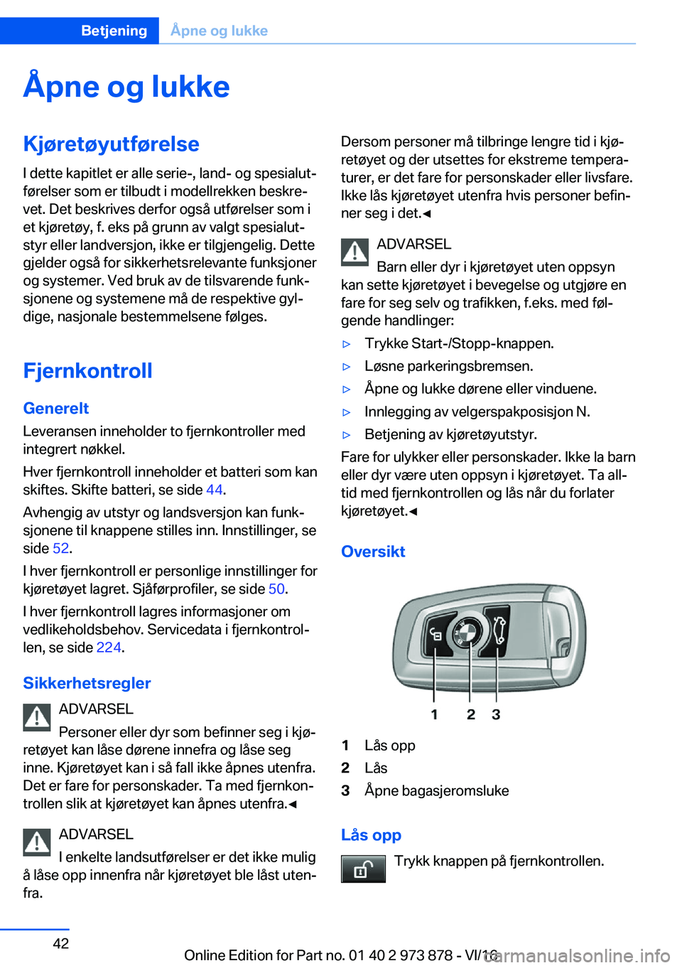 BMW 4 SERIES COUPE 2017  InstruksjonsbØker (in Norwegian) �
