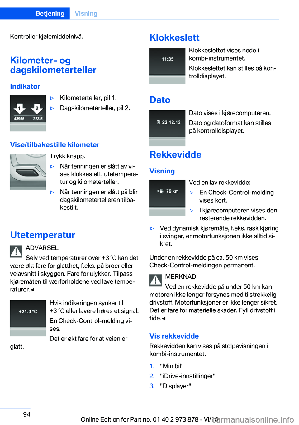 BMW 4 SERIES COUPE 2017  InstruksjonsbØker (in Norwegian) �K�o�n�t�r�o�l�l�e�r� �k�j�