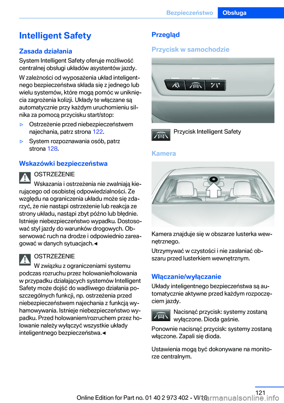BMW 4 SERIES COUPE 2017  Instrukcja obsługi (in Polish) �I�n�t�e�l�l�i�g�e�n�t��S�a�f�e�t�y�;�a�s�a�d�a��d�z�i�a�ł�a�n�i�a
�S�y�s�t�e�m� �I�n�t�e�l�l�i�g�e�n�t� �S�a�f�e�t�y� �o�f�e�r�u�j�e� �m�o 9�l�i�w�o �