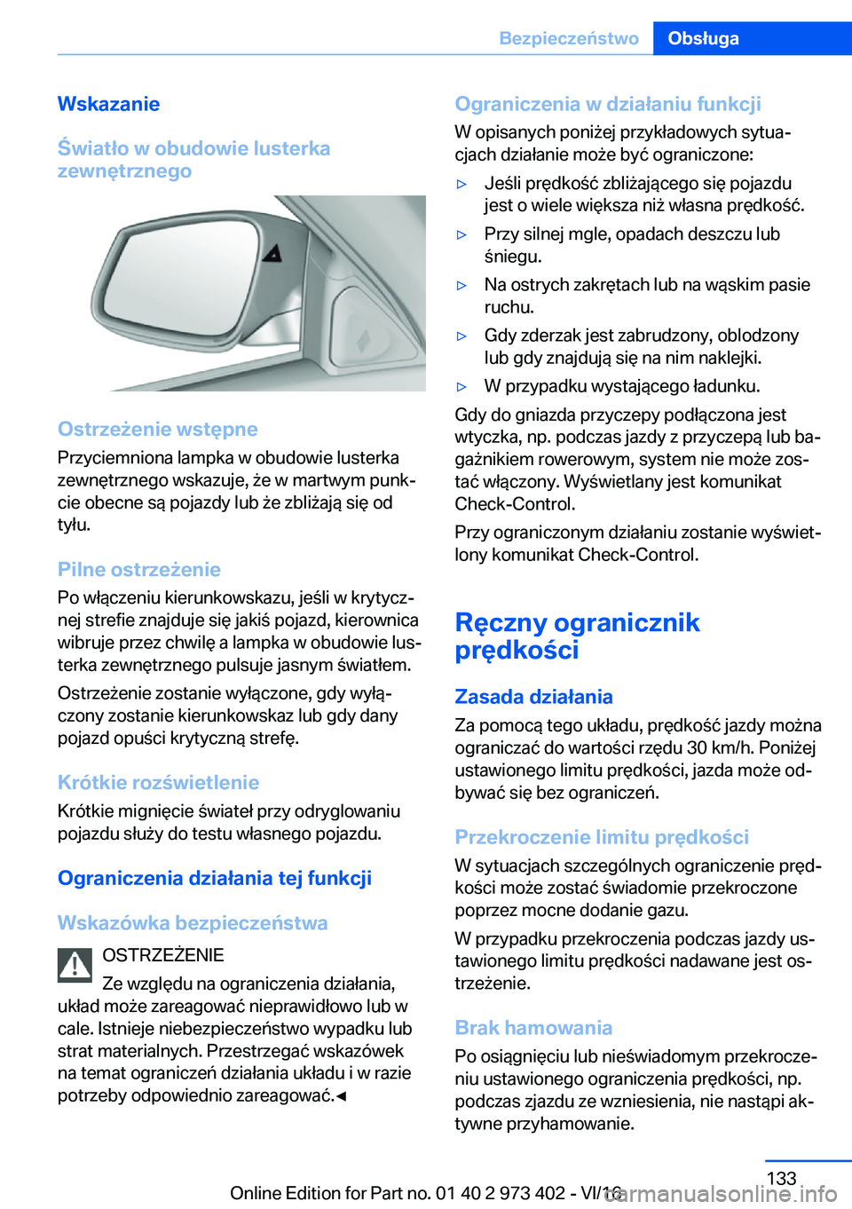 BMW 4 SERIES COUPE 2017  Instrukcja obsługi (in Polish) �W�s�k�a�z�a�n�i�e
�w�i�a�t�ł�o��w��o�b�u�d�o�w�i�e��l�u�s�t�e�r�k�a
�z�e�w�n�