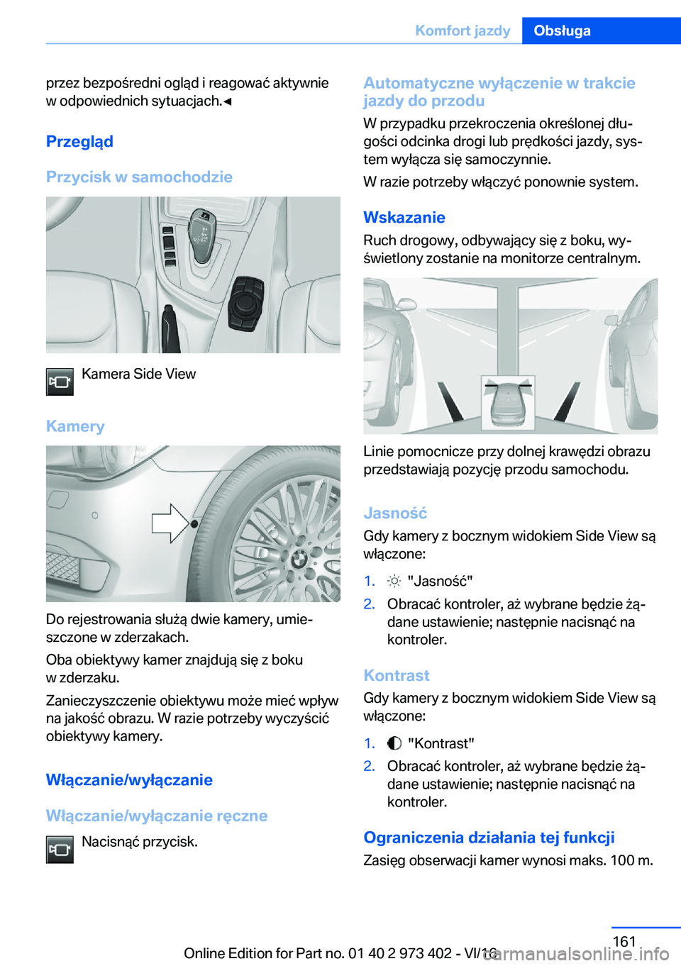 BMW 4 SERIES COUPE 2017  Instrukcja obsługi (in Polish) �p�r�z�e�z� �b�e�z�p�o �r�e�d�n�i� �o�g�l�