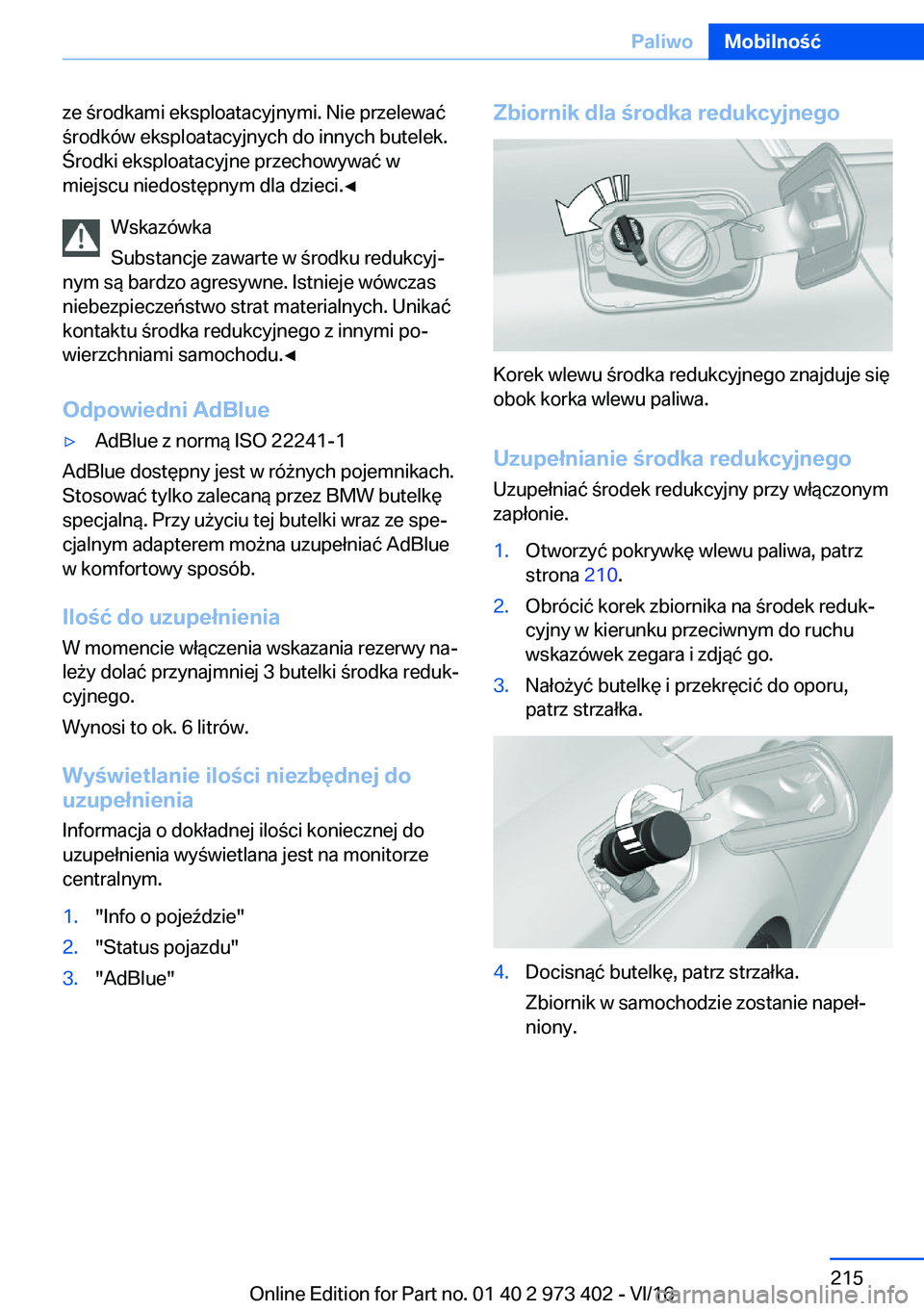 BMW 4 SERIES COUPE 2017  Instrukcja obsługi (in Polish) �z�e�  �r�o�d�k�a�m�i� �e�k�s�p�l�o�a�t�a�c�y�j�n�y�m�i�.� �N�i�e� �p�r�z�e�l�e�w�a�