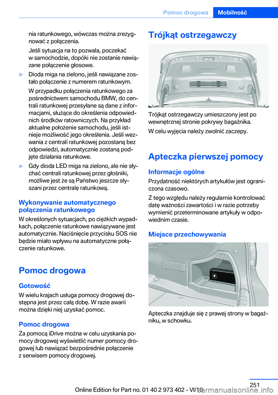 BMW 4 SERIES COUPE 2017  Instrukcja obsługi (in Polish) �n�i�a� �r�a�t�u�n�k�o�w�e�g�o�,� �w�