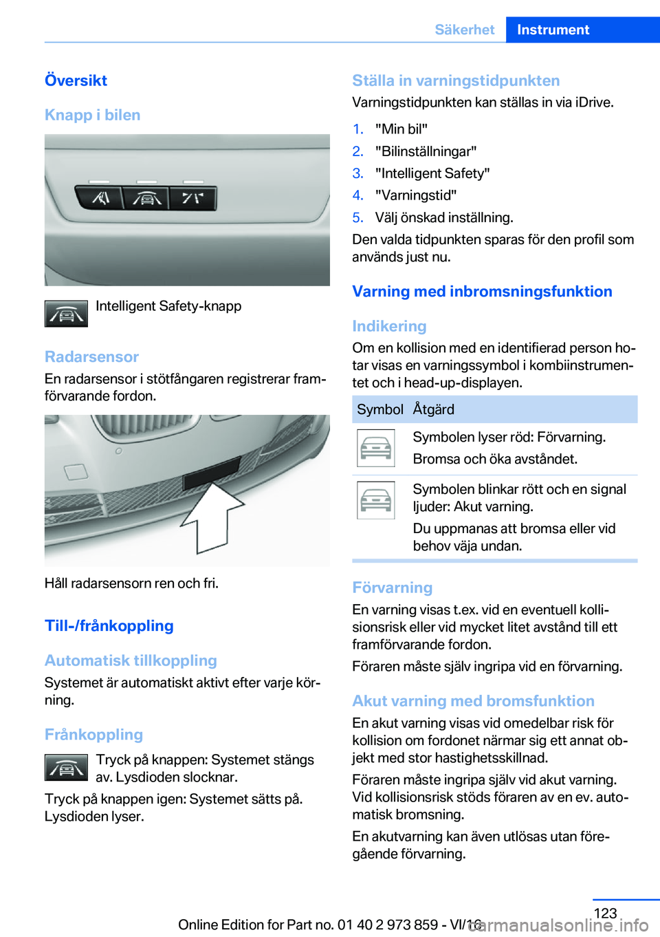 BMW 4 SERIES COUPE 2017  InstruktionsbÖcker (in Swedish) �