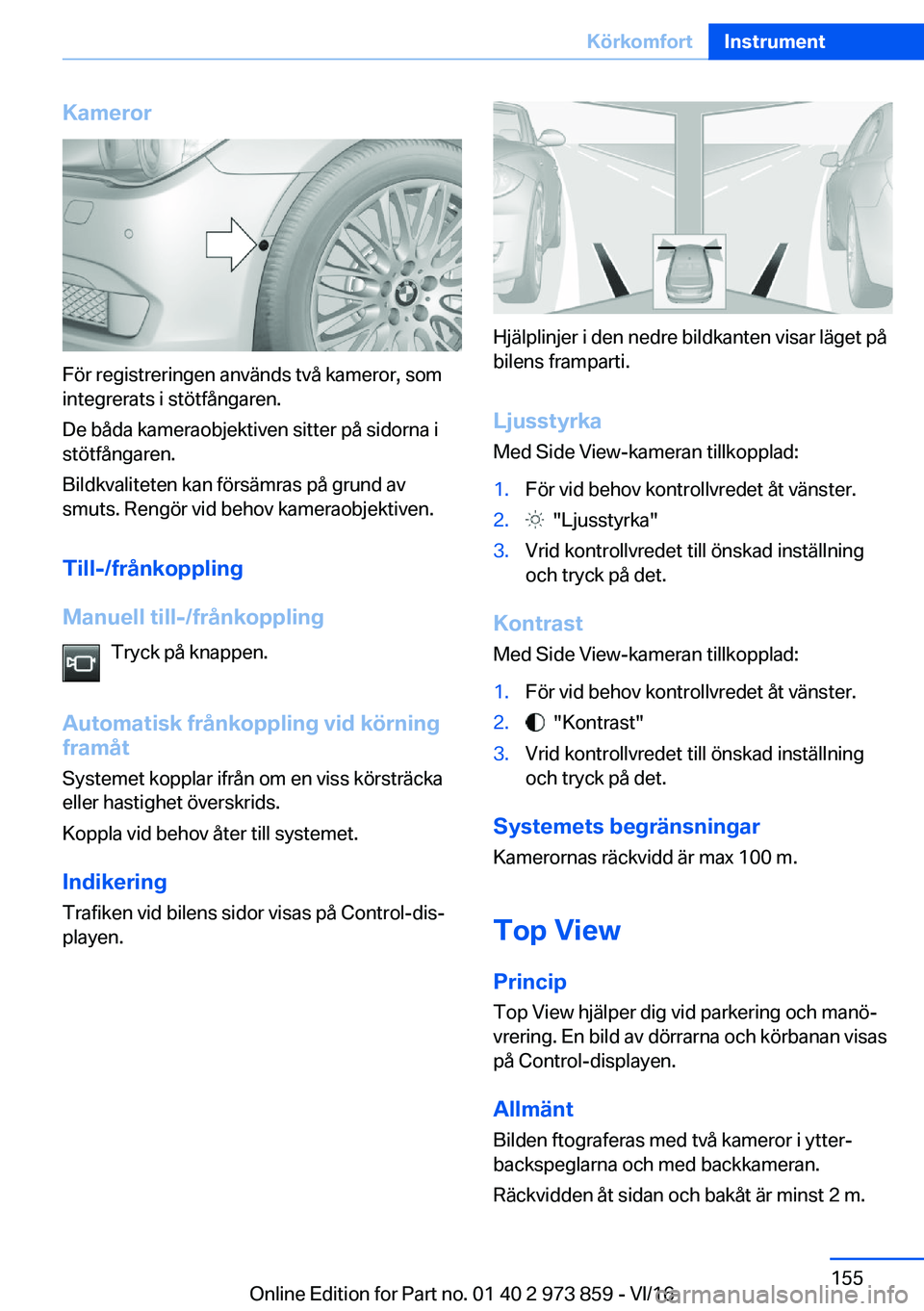 BMW 4 SERIES COUPE 2017  InstruktionsbÖcker (in Swedish) �K�a�m�e�r�o�r
�F�