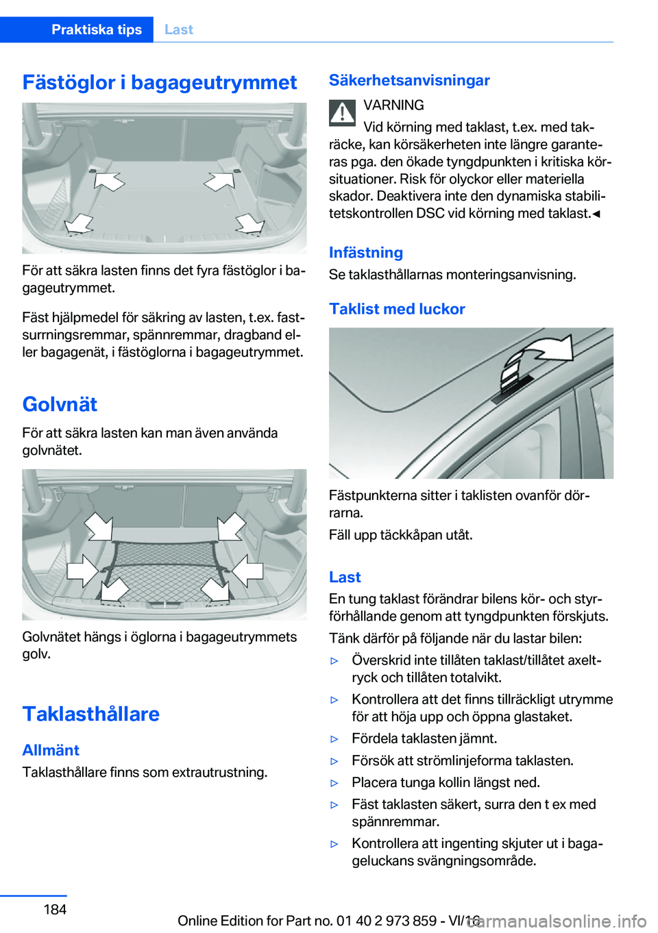 BMW 4 SERIES COUPE 2017  InstruktionsbÖcker (in Swedish) �F�ä�s�t�