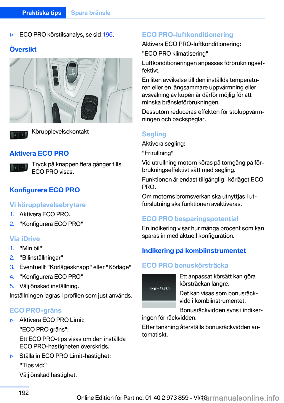 BMW 4 SERIES COUPE 2017  InstruktionsbÖcker (in Swedish) 'y�E�C�O� �P�R�O� �k�