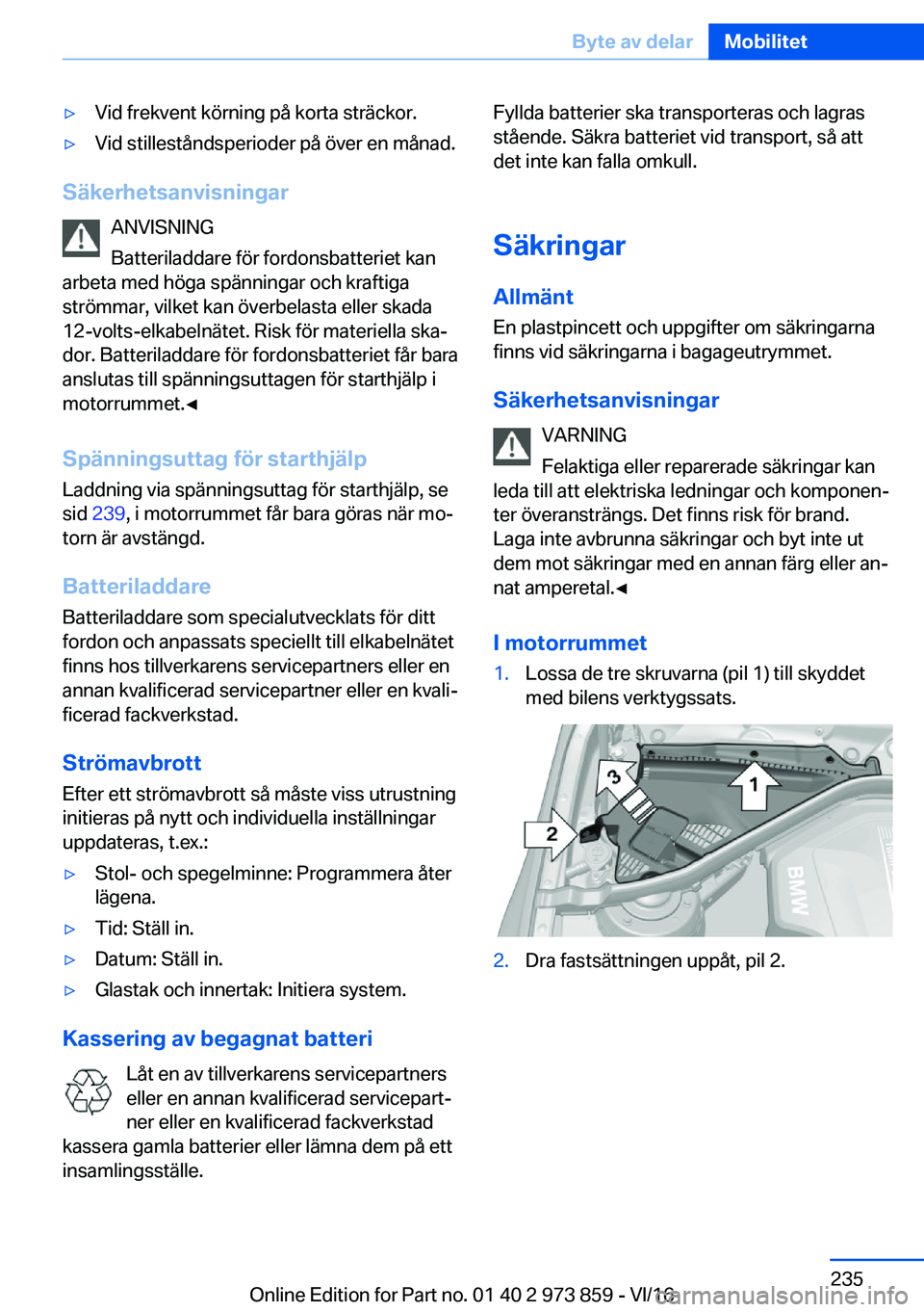 BMW 4 SERIES COUPE 2017  InstruktionsbÖcker (in Swedish) 'y�V�i�d� �f�r�e�k�v�e�n�t� �k�