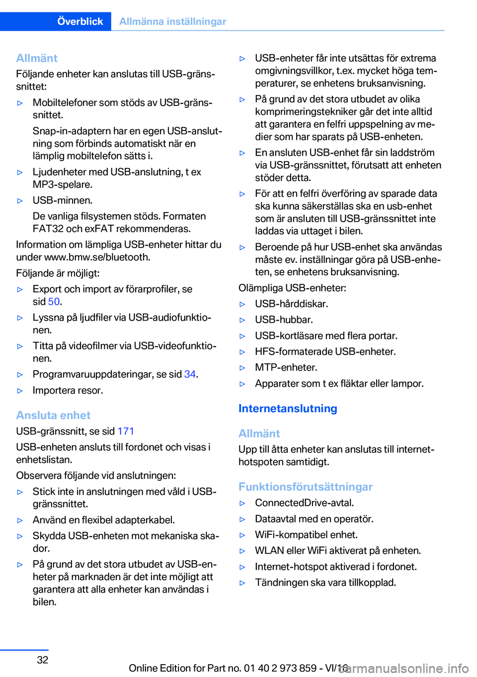 BMW 4 SERIES COUPE 2017  InstruktionsbÖcker (in Swedish) �A�l�l�m�ä�n�t
�F�