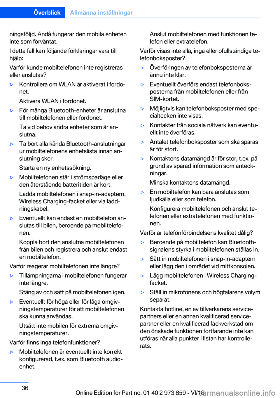 BMW 4 SERIES COUPE 2017  InstruktionsbÖcker (in Swedish) �n�i�n�g�s�f�