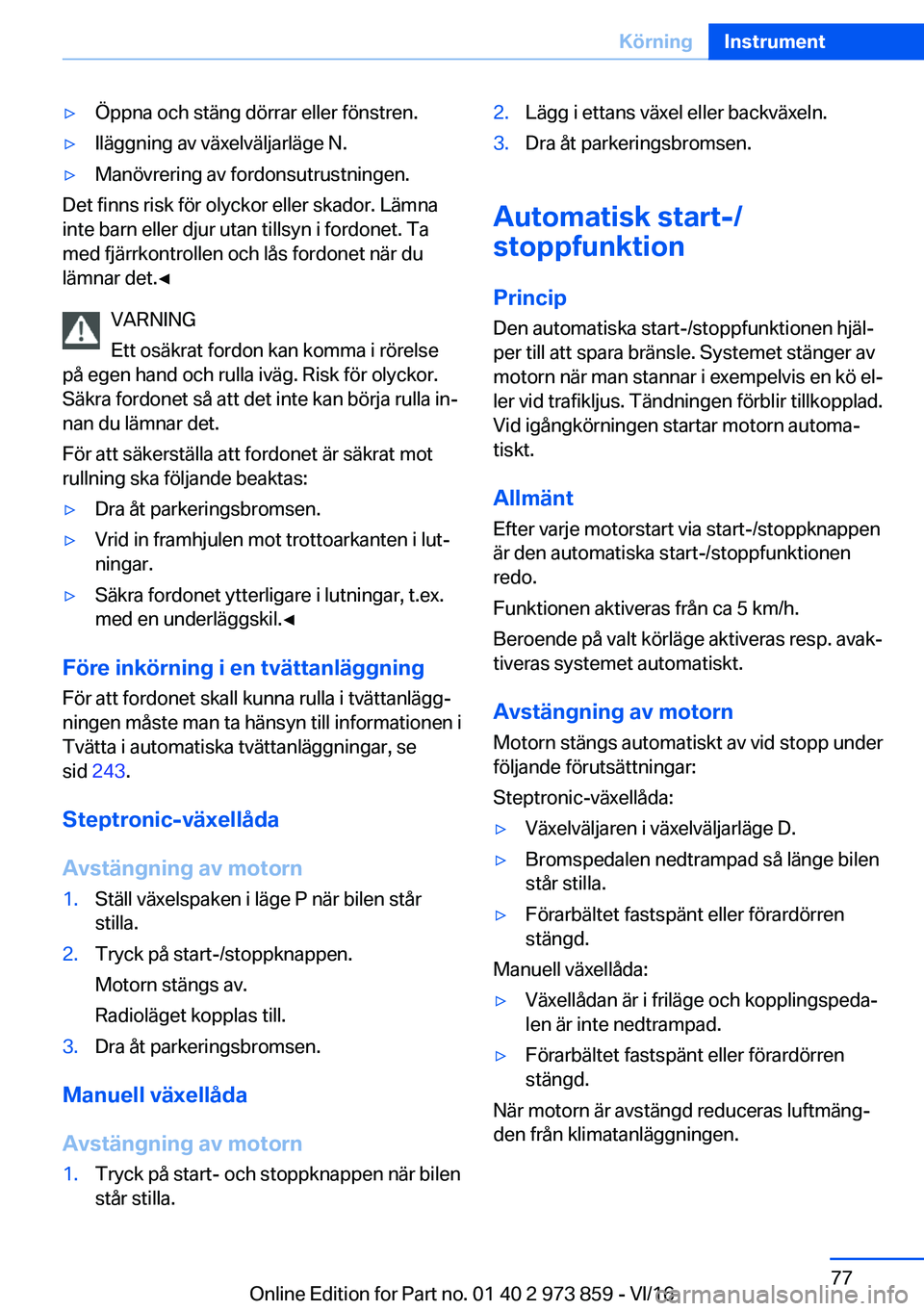 BMW 4 SERIES COUPE 2017  InstruktionsbÖcker (in Swedish) 'y�