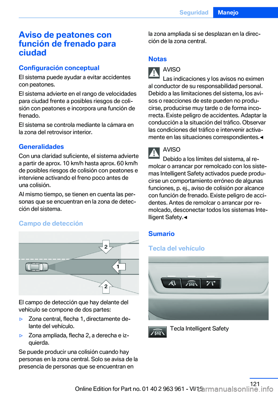 BMW 4 SERIES COUPE 2016  Manuales de Empleo (in Spanish) Aviso de peatones con
función de frenado para
ciudad
Configuración conceptual
El sistema puede ayudar a evitar accidentes
con peatones.
El sistema advierte en el rango de velocidades
para ciudad fre